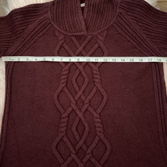 🩷ATHLETA MERINO COLD SPELL HOODIE SWEATER MAROON BURGUNDY SIZE SMALL WINTER - Picture 8 of 9